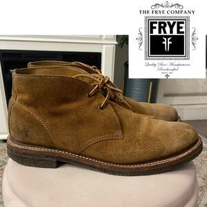 Frye Dakota Crepe Chukka Suede Tan Boots